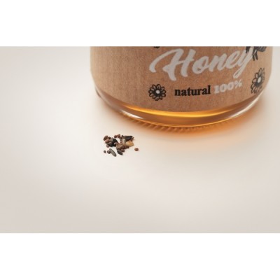 Set de tarro de miel de flores silvestres con dispensador